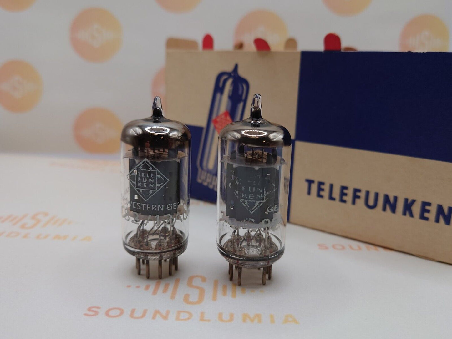Telefunken ECC82 12AU7 Glatte Platten
