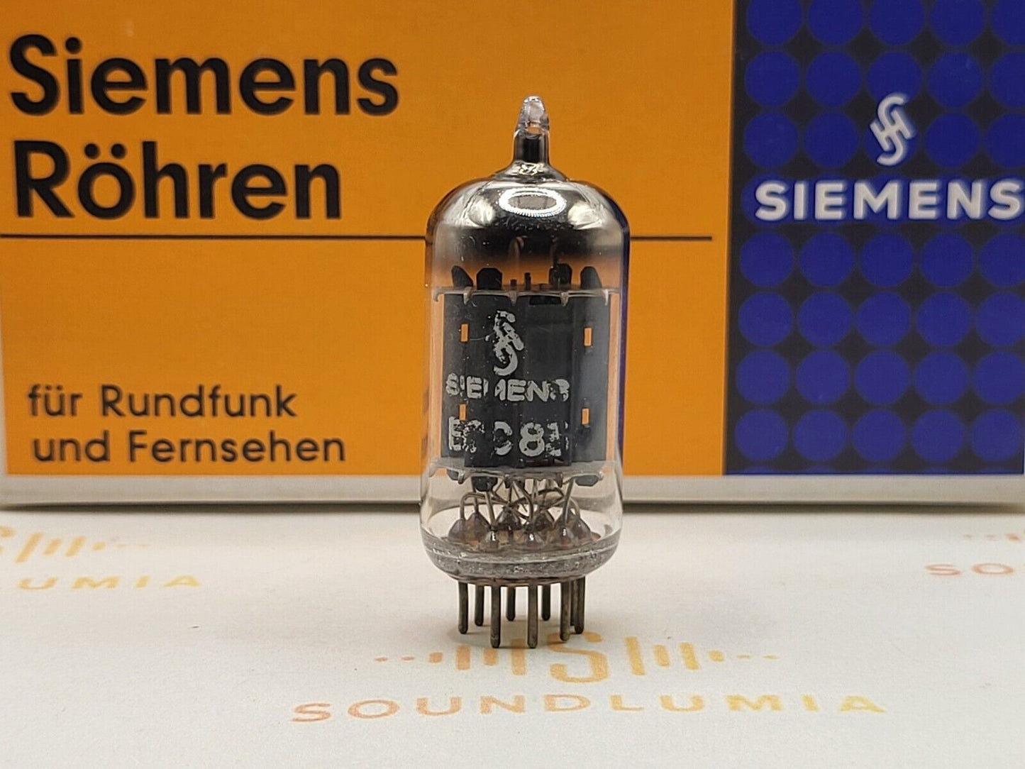 1x Siemens ECC83 12AX7 Langplatten - München, vor 1955 (‡U mCP) - Philips Label 