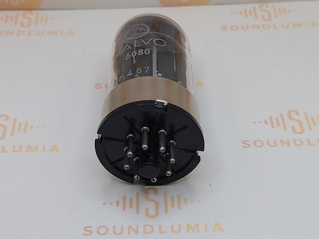 Valvo 6AS7 6080 vacuum tube with Black Plate and Metal Base, image 5