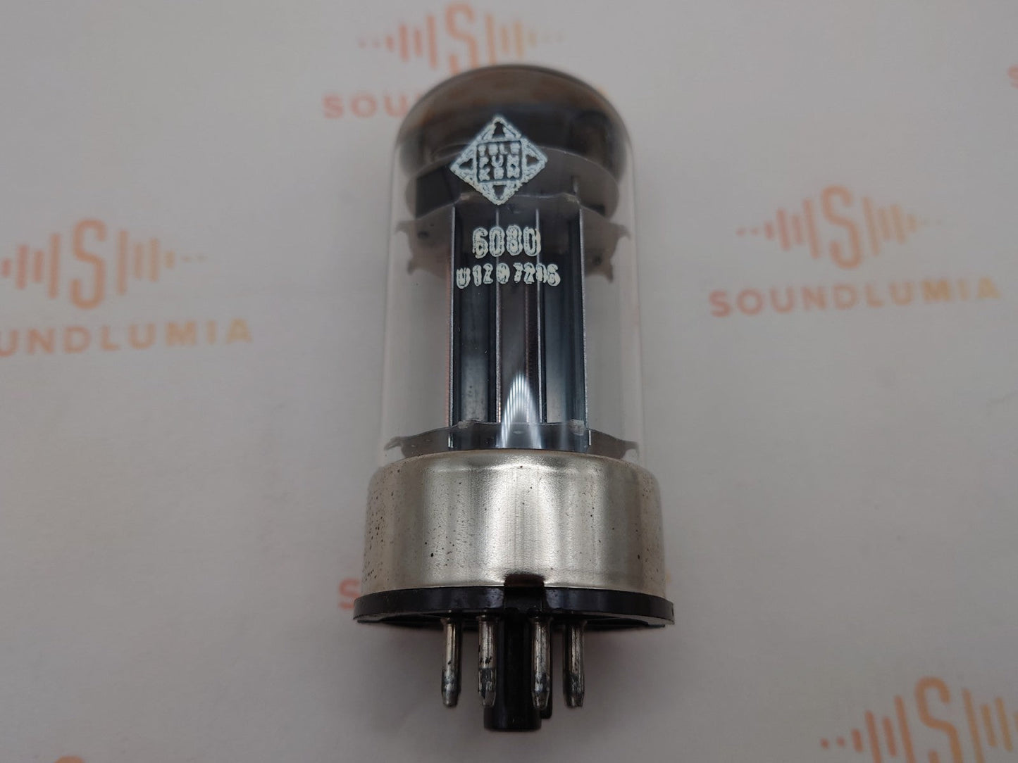 Telefunken 6080 6AS7 vintage vacuum tube triple mica OO-getter metal base Ulm Germany 1967 near NOS