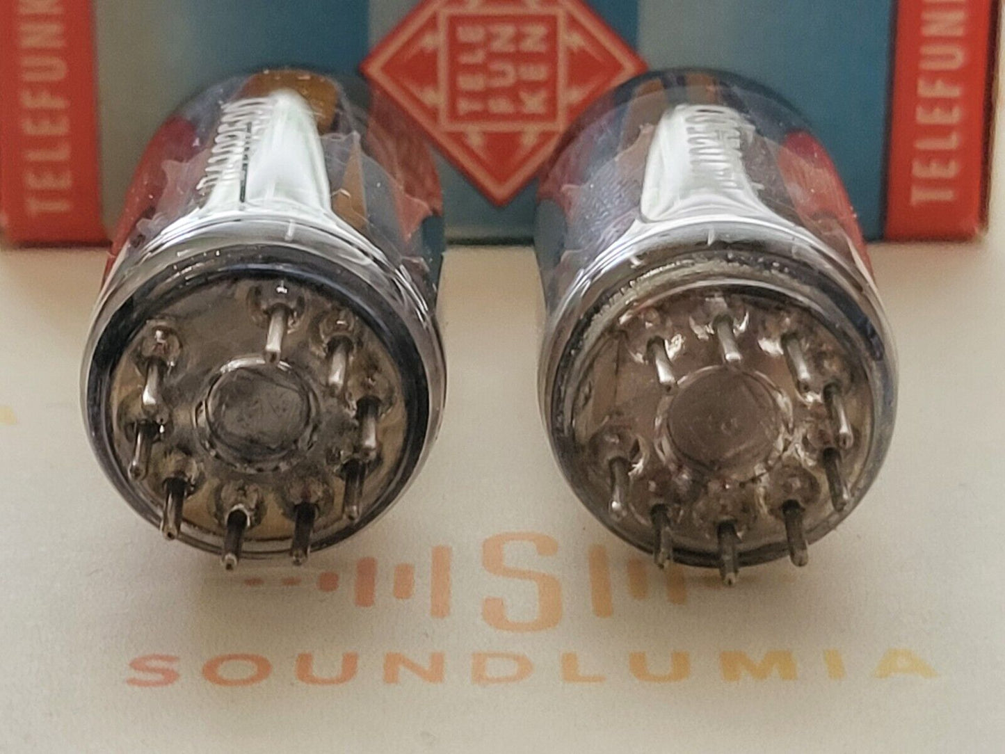 2x Telefunken ECC81 12AT7 mit passenden Codes - ◇ Unten - Berlin 1962 