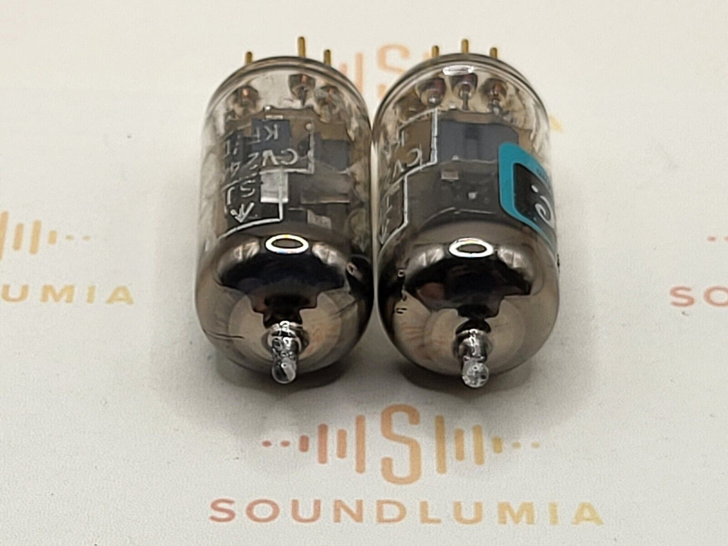 Mullard CV2492 (Mil. spec E88CC/6922) Passendes Paar - GEC Label - Mitcham '61/'62