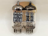 Philips ECC82 12AU7 Plaques courtes O-getter - Heerlen