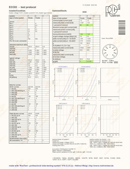 Siemens ECC83 12AX7 Lange Platten mC6 