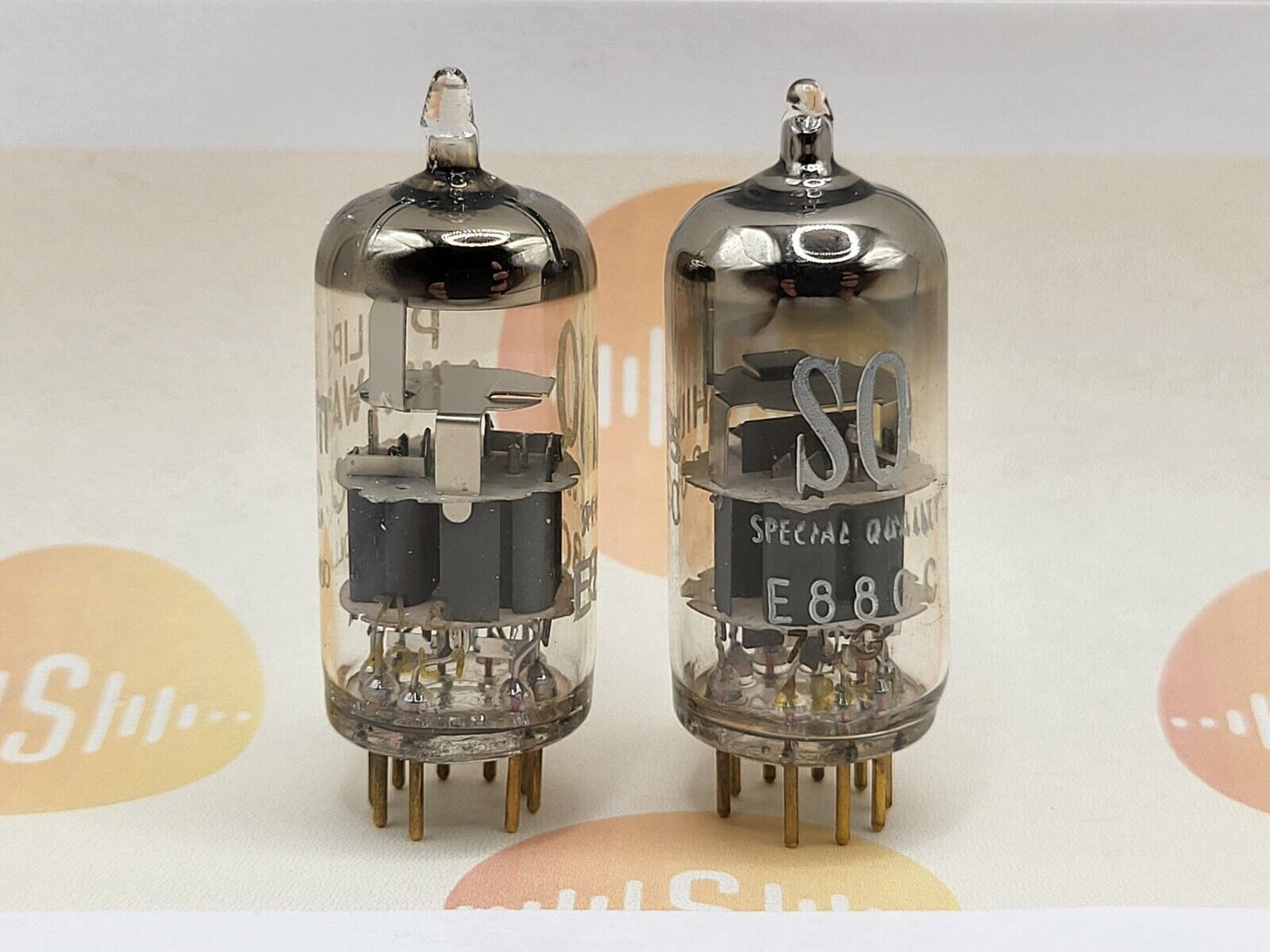 Philips Miniwatt SQ E88CC = 6922 Matched Pair – Heerlen, NL 1962 – Starke NOS