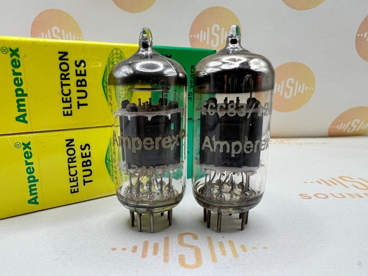 Amperex ECC83 12AX7 O-Getter Short Plates Matched Pair - Holland 60er - Fast neuwertig 