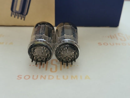 Telefunken ECC83 12AX7 17mm Smooth Plates Matched Pair ◇  Berlin '62 - NOS