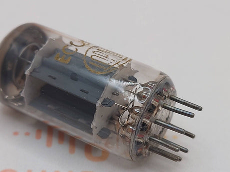 Siemens ECC82 12AU7 vacuum tube with Long Plates and Lorenz Label, image 4