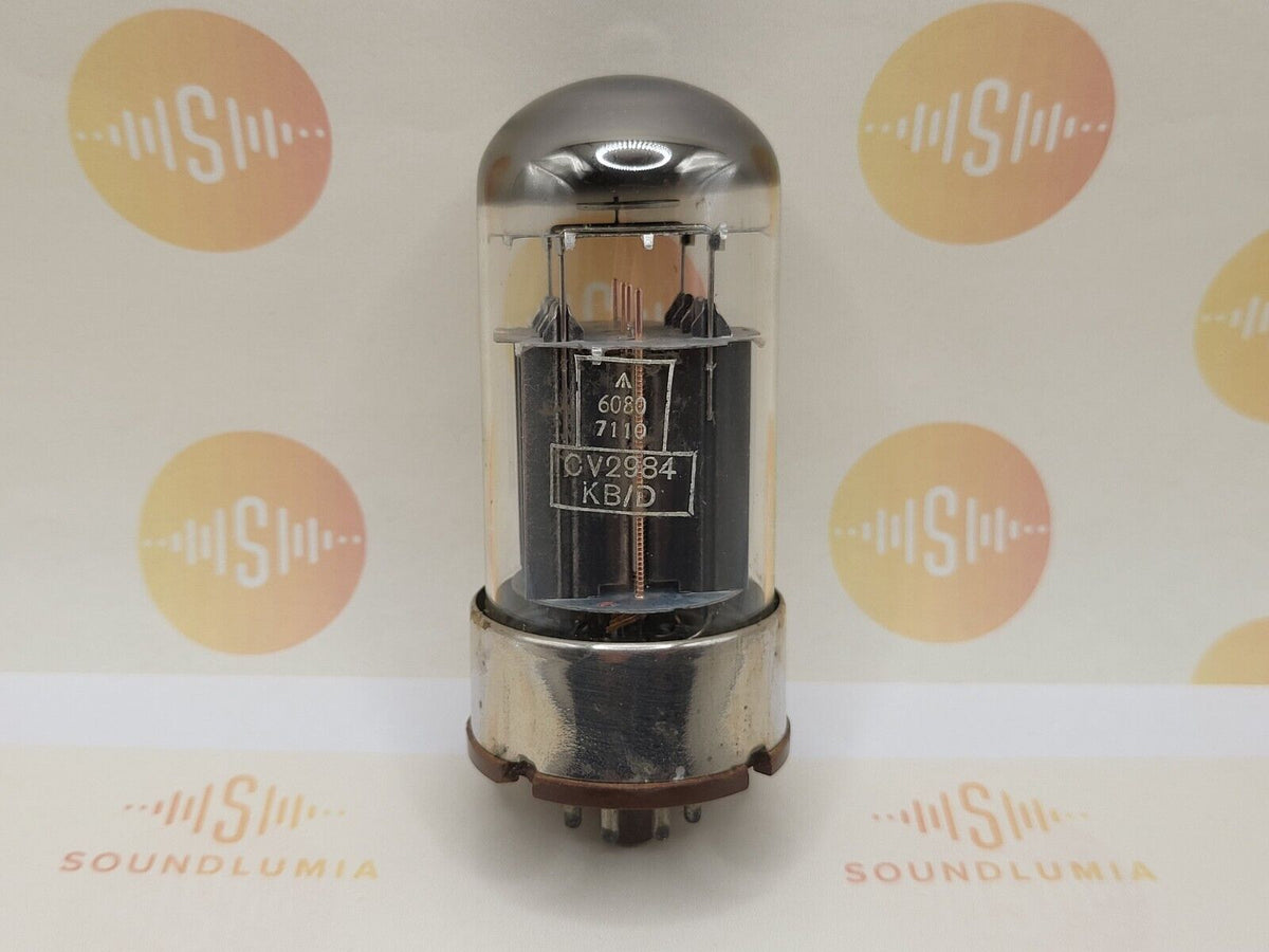 Mullard CV2984 6AS7 vacuum tube with Black Plate, image 1
