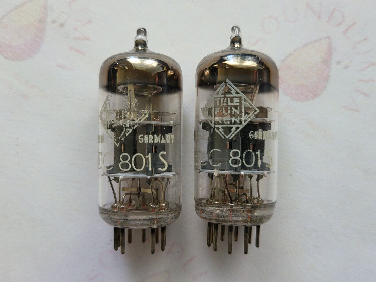 Telefunken ECC801S ECC81 Matched Pair Orig. Boxen ◇ Unten - Ulm 1960 