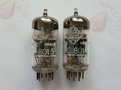 Telefunken ECC801S ECC81 Matched Pair Orig. Boxen ◇ Unten - Ulm 1960 