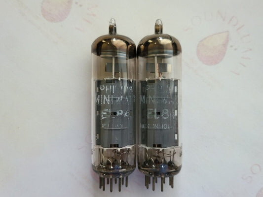Philips Miniwatt EL84 6BQ5 Matched Pair - Holland 1964 - NOS