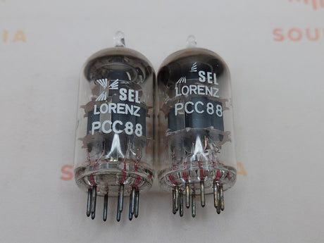 SEL Lorenz PCC88 7DJ8 vintage vacuum tubes O-getter matched pair Germany