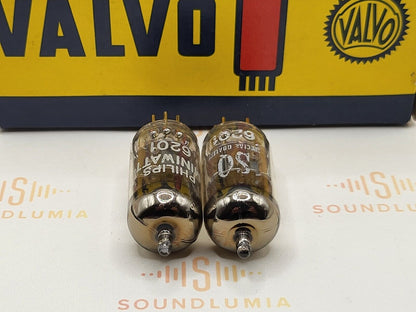 2x Valvo 6201 = E81CC Gold Pin - Philips SQ Label - Hamburg '62/'64 Df6