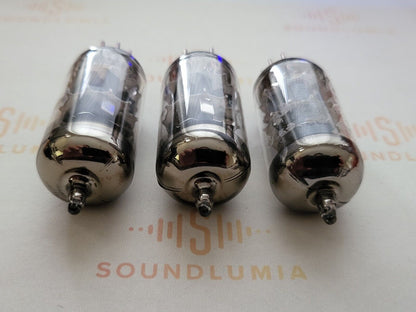 3x Amperex ECC88 6DJ8 Bugle Boy w/ Matching Codes - Holland 1964 - Strong