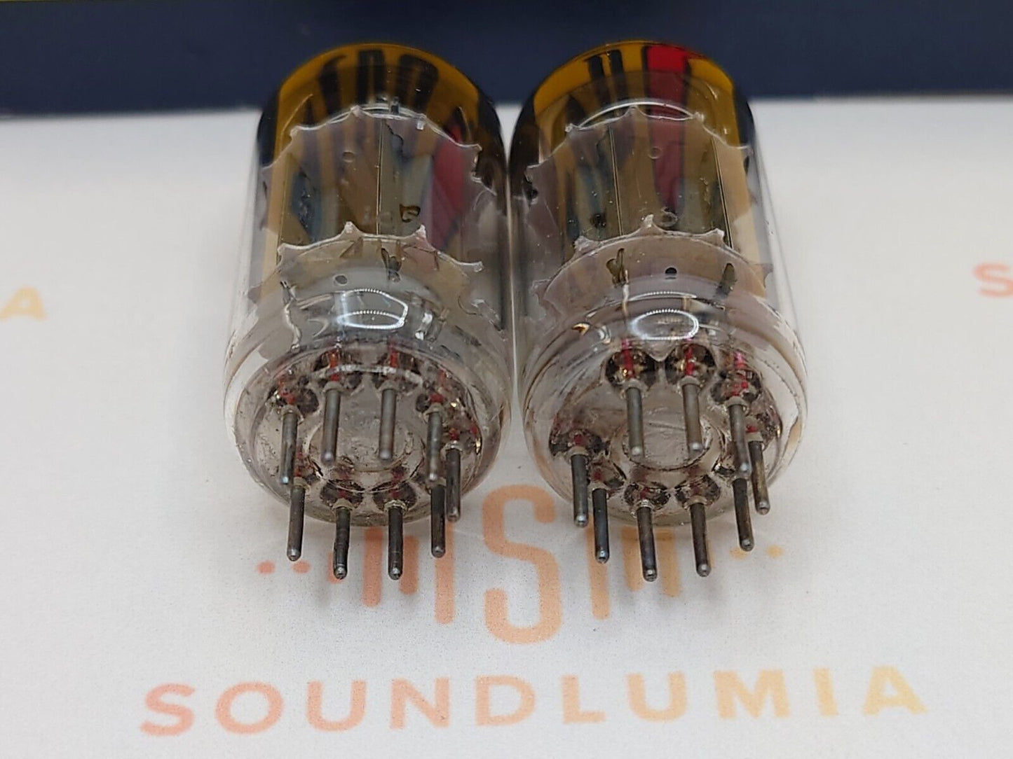 2x Valvo ECC83 12AX7 Kurzplatten O-Getter - Heerlen, NL 1961/62 I65 NOS/NOS+ 