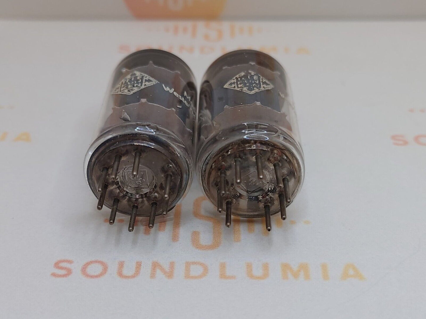 2x Telefunken ECC83 12AX7 Rippenplatten ◇ Unten - Berlin '58 - Gleicher Code - NOS+ 
