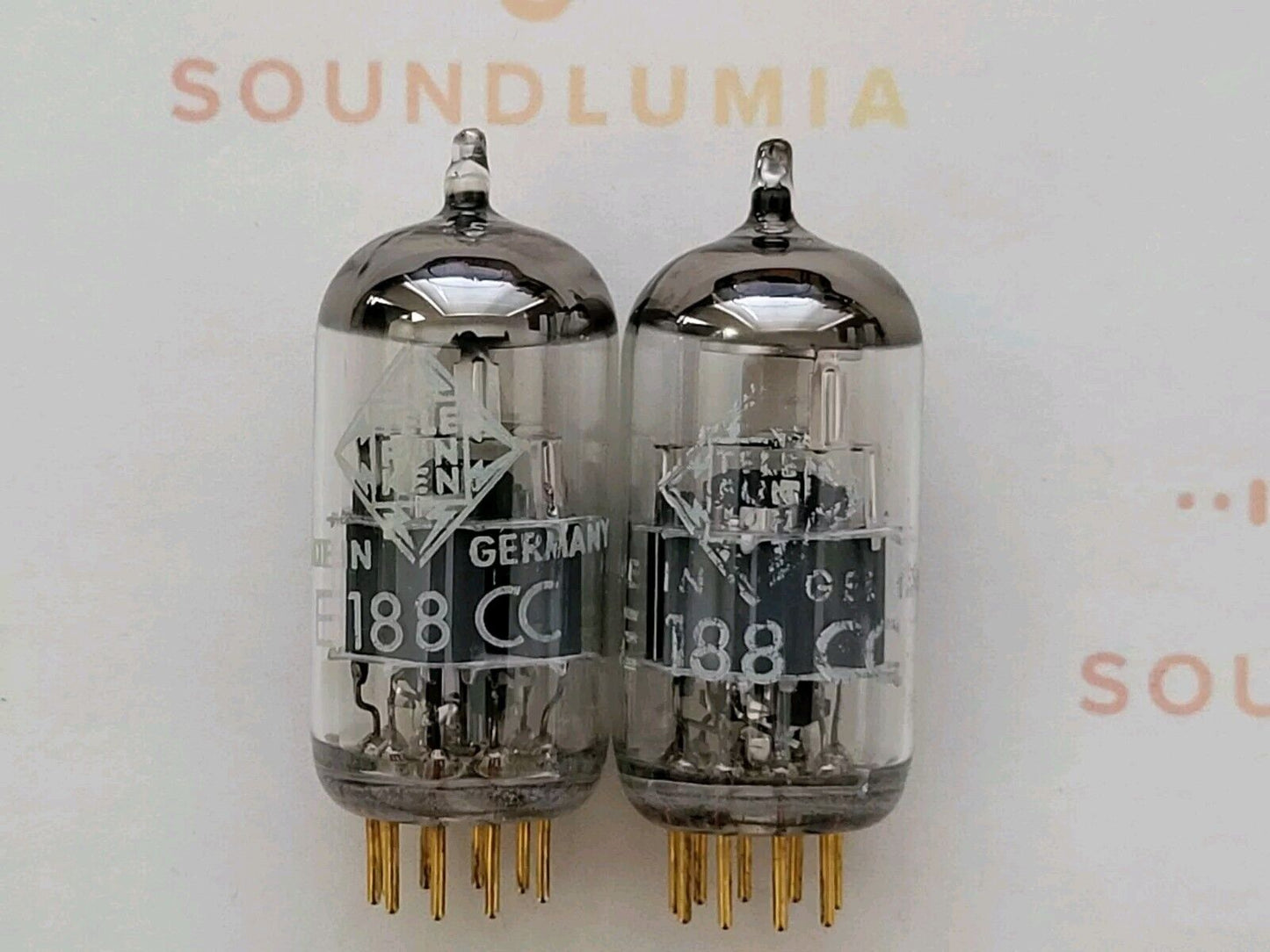 Telefunken E188CC = 7308 Matched Pair ◇ Unten - Ulm 1968 - NOS 