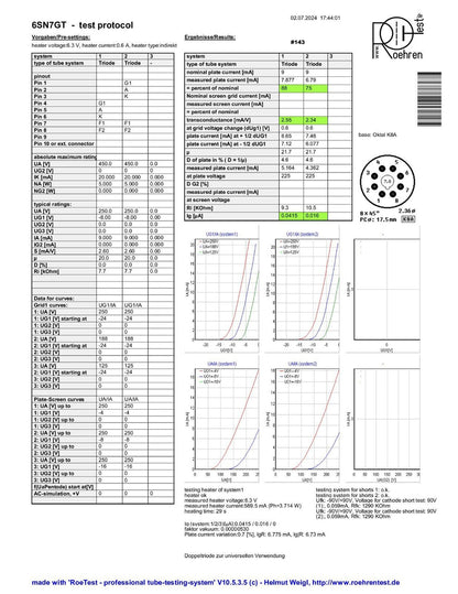1x Brimar CV1988 = 6SN7GT 黑玻璃低位吸气剂 - 英国 BVA '59 - 全新旧库存