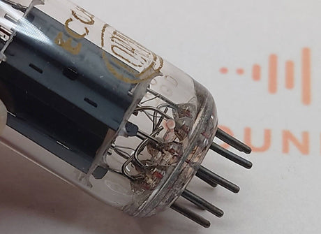 Siemens ECC82 12AU7 vacuum tube with Long Plates and Lorenz Label, image 5
