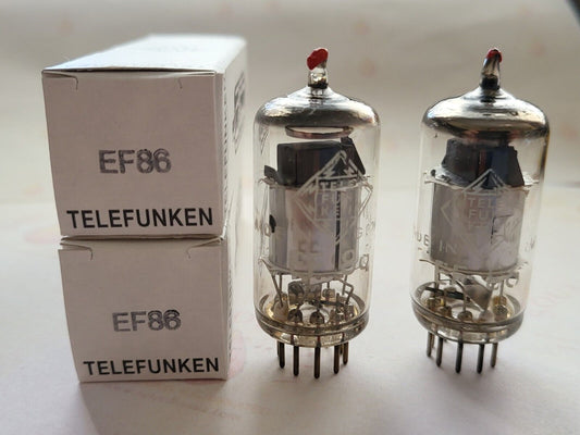 Telefunken EF86 6267 Red Tip Matched Pair - ◇ Bottom - Ulm 1964 - Near NOS