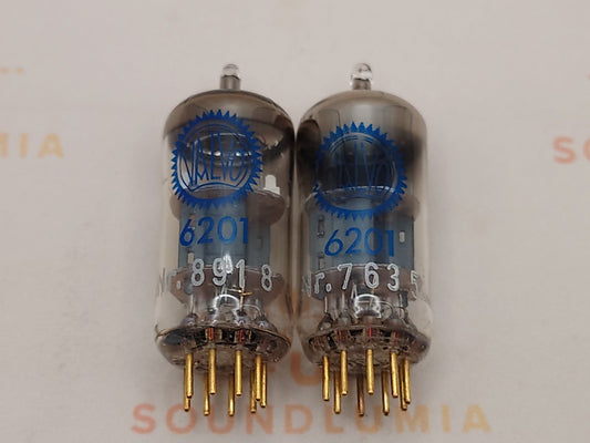 Valvo 6201 E81CC vintage vacuum tube blue label O-getter pinched waist Hamburg 1959 VG0 NOS