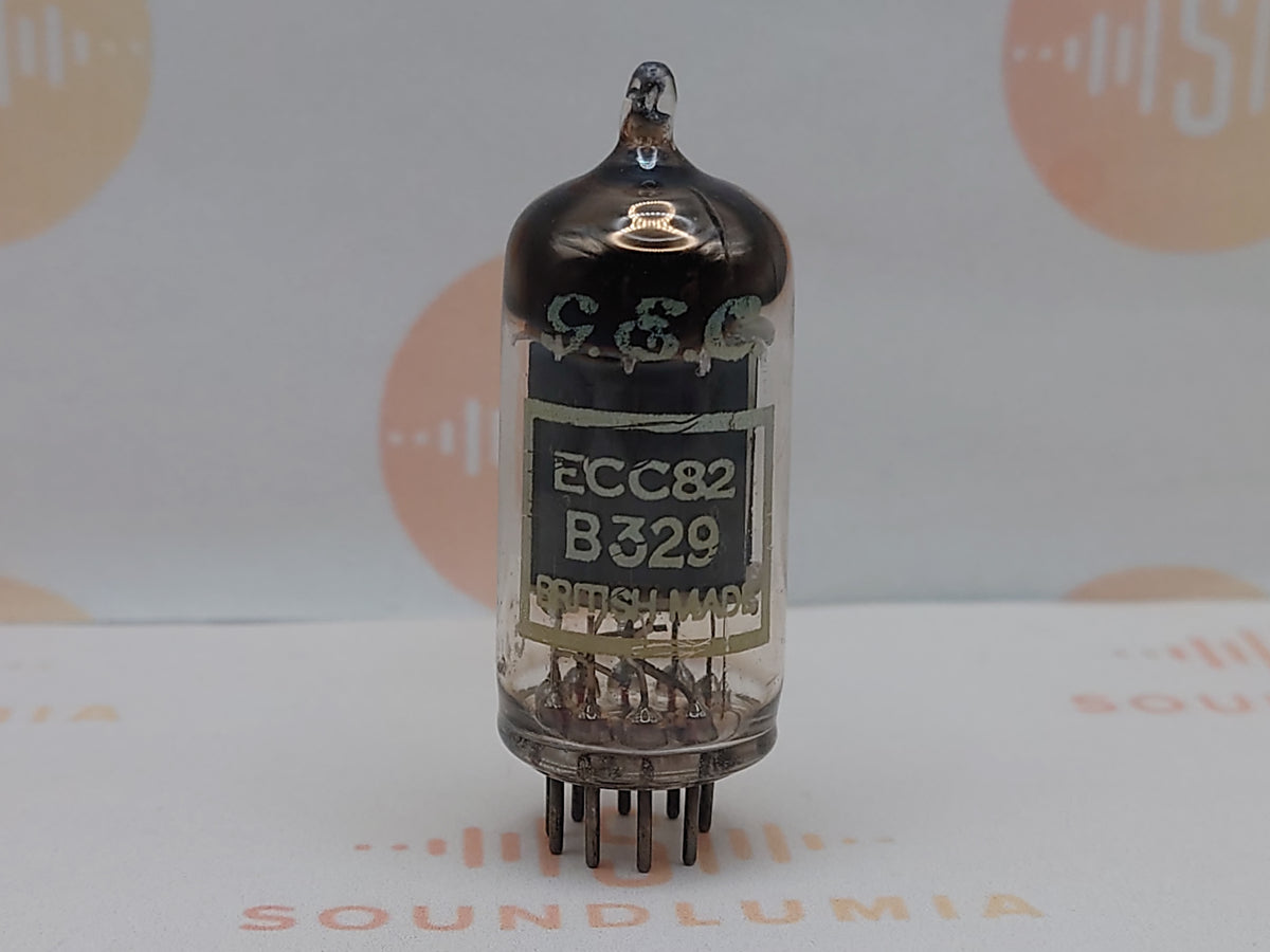 Brimar B329 12AU7 vacuum tube with Black Plate and SQ Getter, image 19