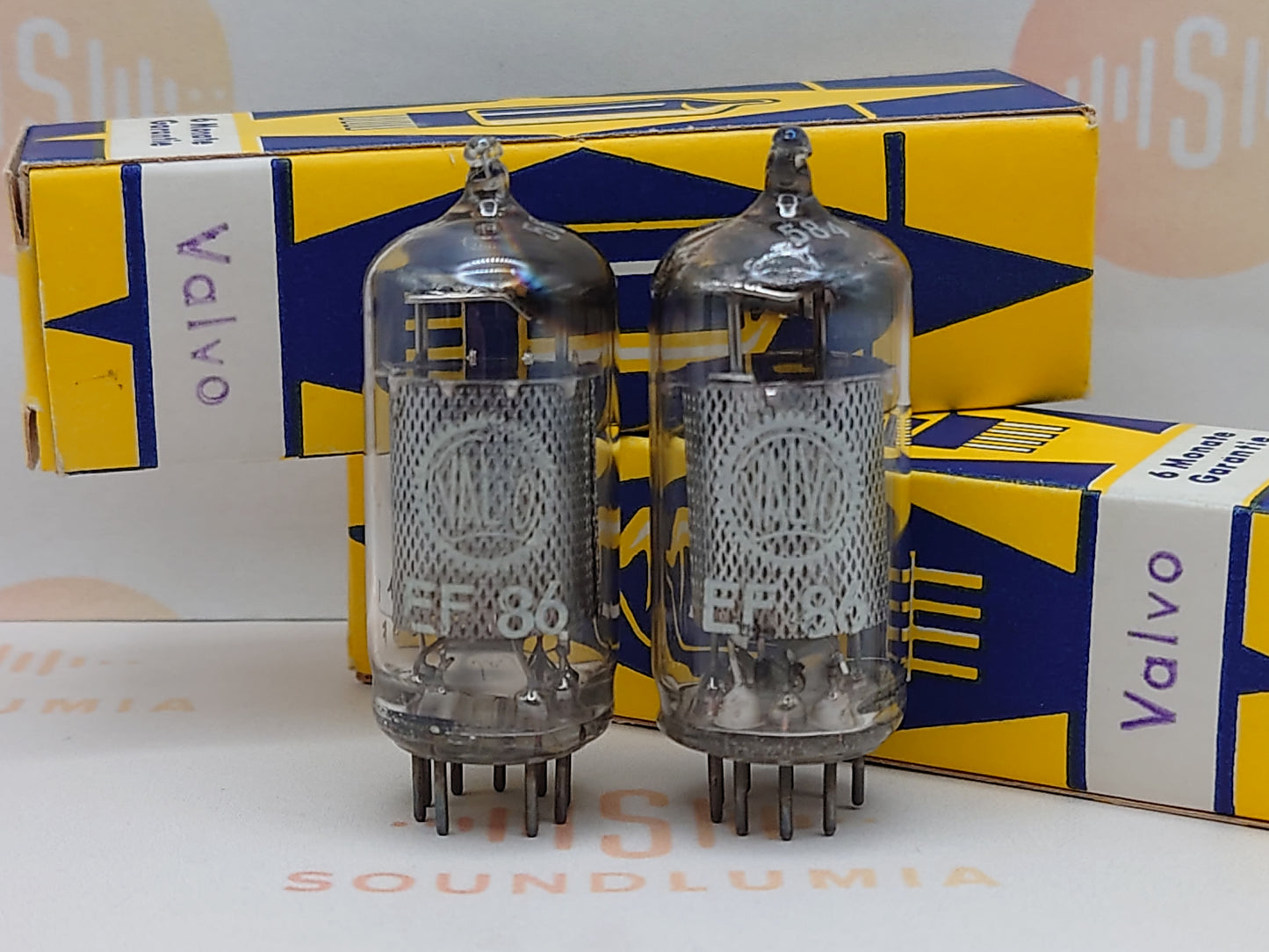 Mullard EF86 Long Mesh Plates Square Getter