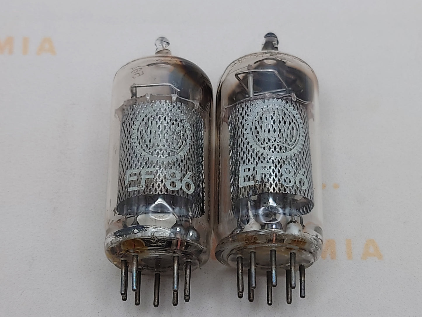 Mullard EF86 Long Mesh Plates Square Getter
