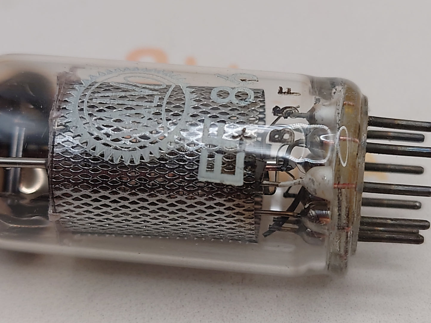 Mullard EF86 Long Mesh Plates Square Getter