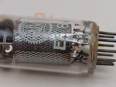 Mullard EF86 vacuum tube with Mesh Plate and SQ Getter, image 13