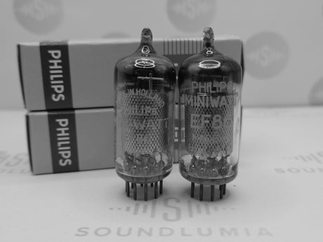 Mullard EF86 9R1 vacuum tube with Mesh Plate and SQ Getter, image 26