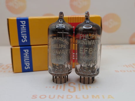 Mullard EF86 9R1 vacuum tube with Mesh Plate and SQ Getter, image 27