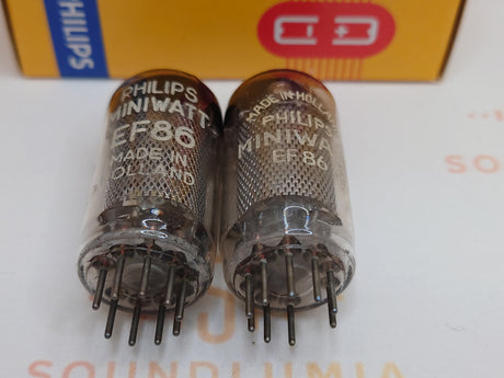 Mullard EF86 9R1 vacuum tube with Mesh Plate and SQ Getter, image 34