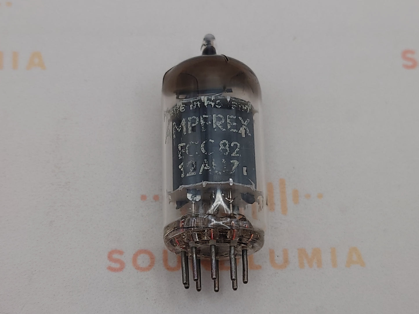 1本 アンペレックス ECC82 ロングプレート フォイル Dゲッター - ヘールレン 1956年 - ほぼ新品同様