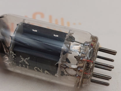 1本 アンペレックス ECC82 ロングプレート フォイル Dゲッター - ヘールレン 1956年 - ほぼ新品同様