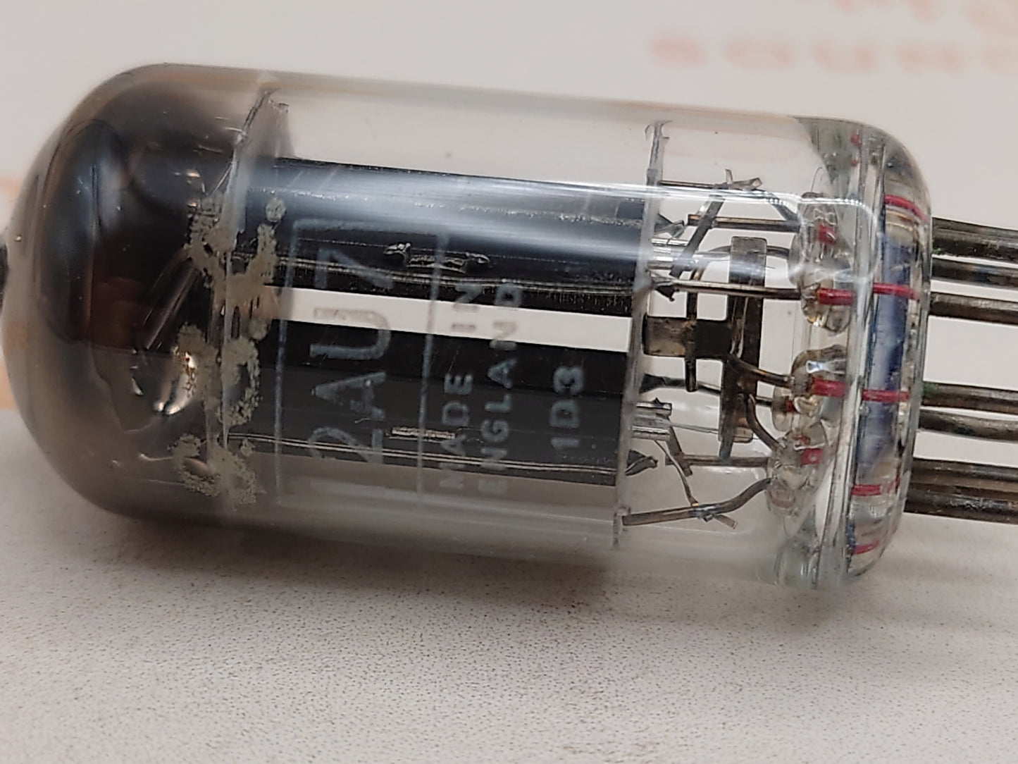 2个 Brimar B329 (ECC82+) 长方形吸气剂 - GEC 标签 - 英国 '55/56