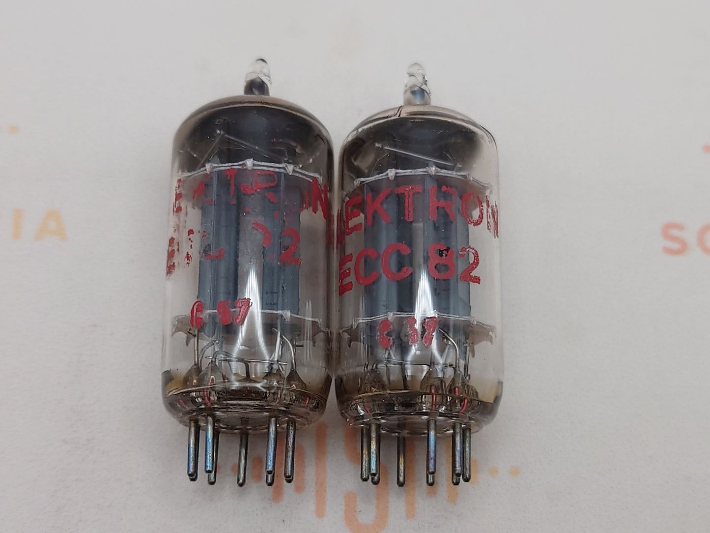 Siemens ECC82 12AU7 Long Plates Square Getter - Munich