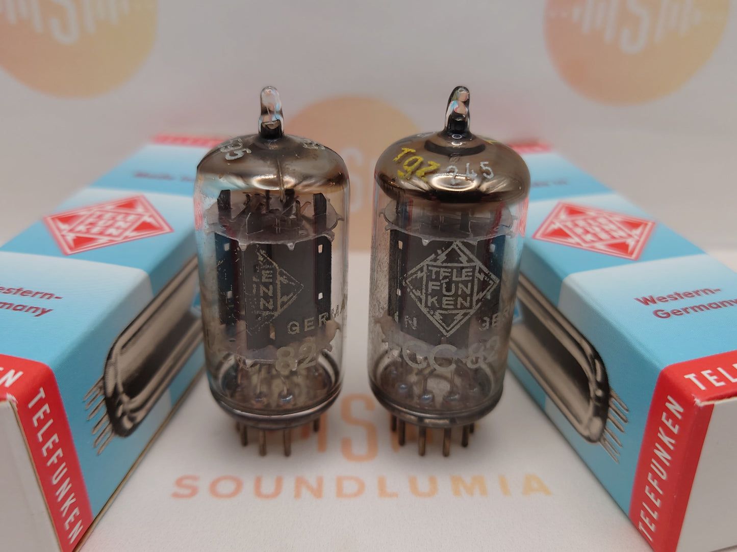 Telefunken ECC82 12AU7 Plaques lisses Berlin