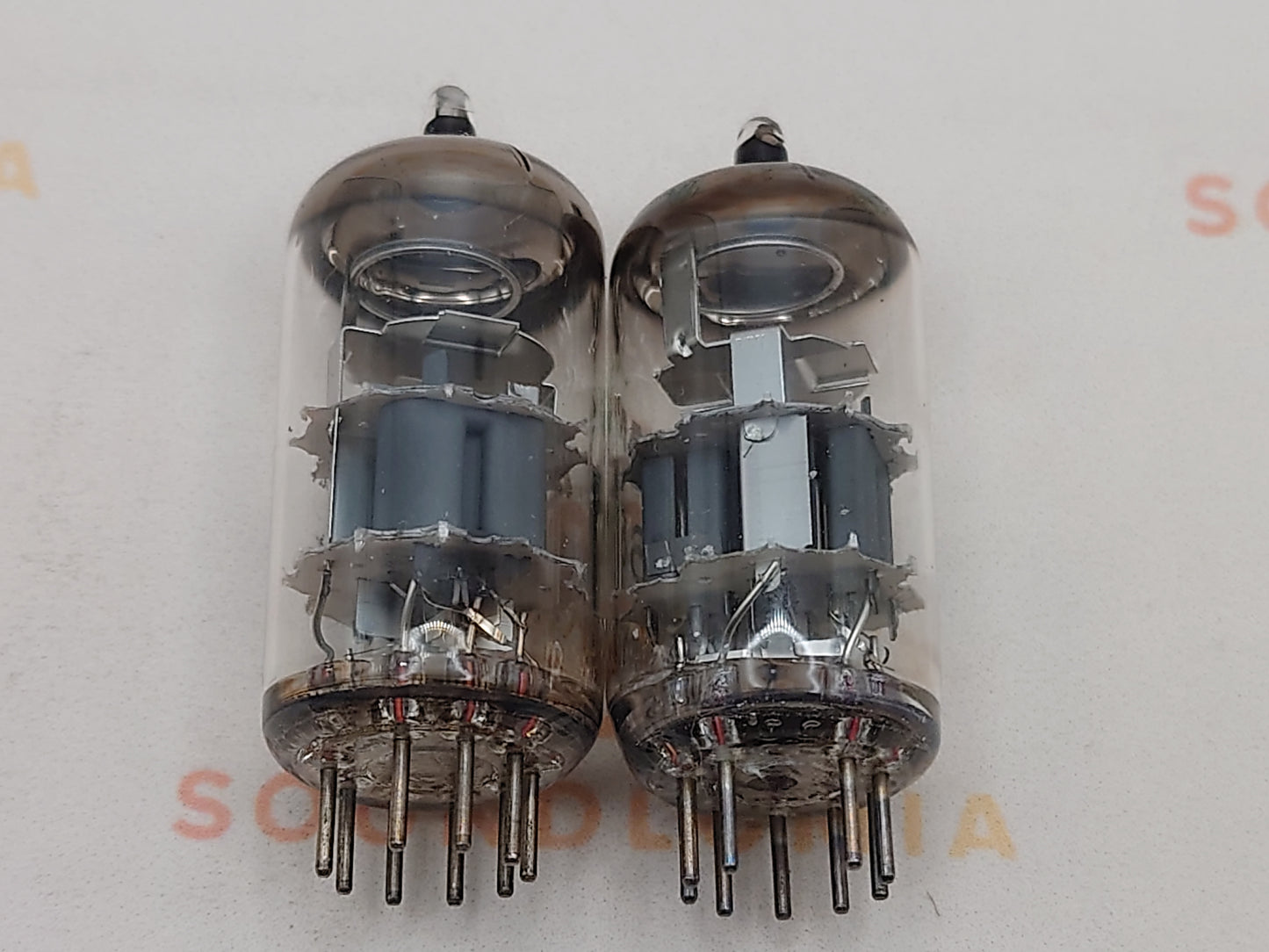 Philips ECC88 6DJ8 O-Getter Matched Pair - Adzam Label  Heerlen '67 - Near NOS