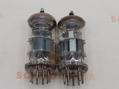 Philips ECC88 6DJ8 O-Getter Matched Pair - Adzam Label  Heerlen '67 - Near NOS