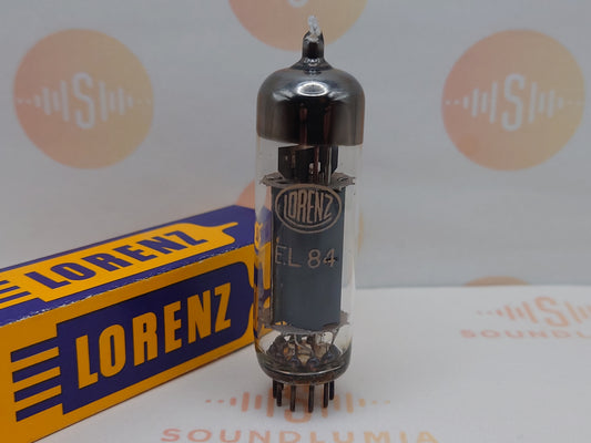 1x Lorenz EL84 6BQ5 - Round White Logo - Stuttgart 1950s
