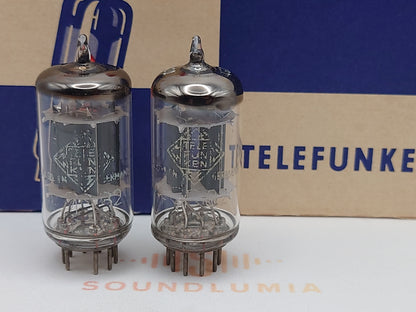 Telefunken ECC82 Ribbed Plates Diamond Bottom - Germany