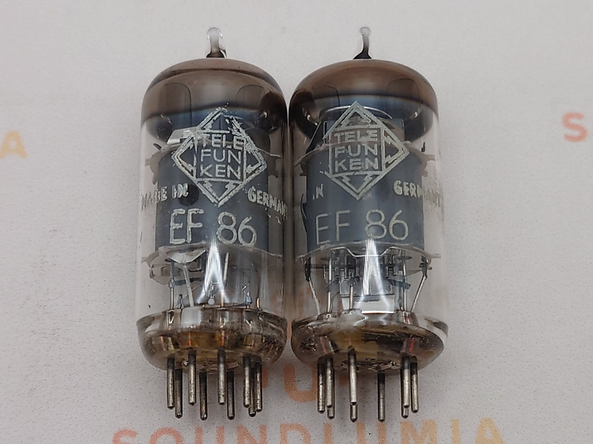 Telefunken EF86 灰板 O-吸附剂 配对 ◇ 底部 - Valvo 标签 - 全新