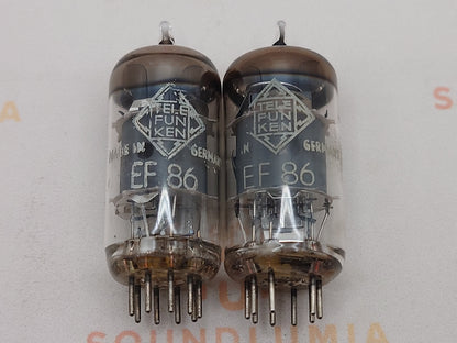Telefunken EF86 灰板 O-吸附剂 配对 ◇ 底部 - Valvo 标签 - 全新