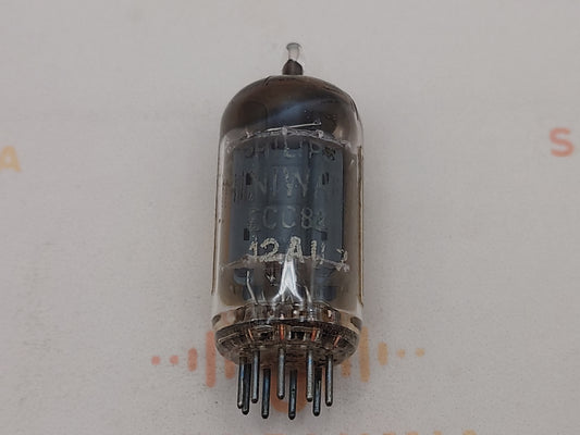 1x Philips Monza ECC82 12AU7 Long Plates Square Getter - Monza 1955 - Near NOS