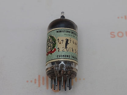 1x Philips Monza ECC82 12AU7 Long Plates Square Getter - Monza 1955 - Near NOS