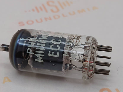2x Philips ECC82 12AU7 Short Plates O-getter - Surenese FR 1970 - NOS