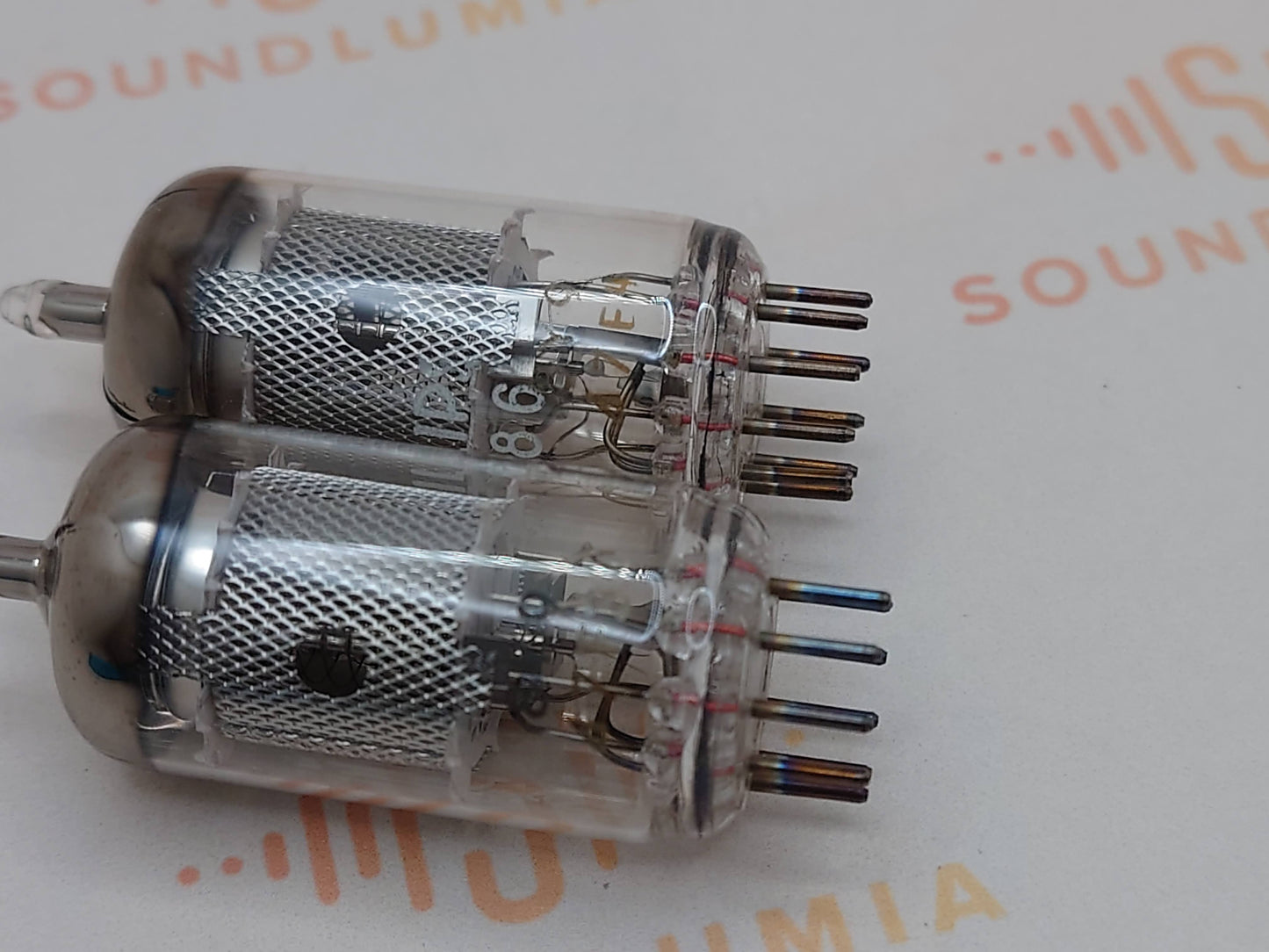 4x Philips EF86 6267 Mesh Plates O-Getter - Heerlen NL 1967 - NOS+