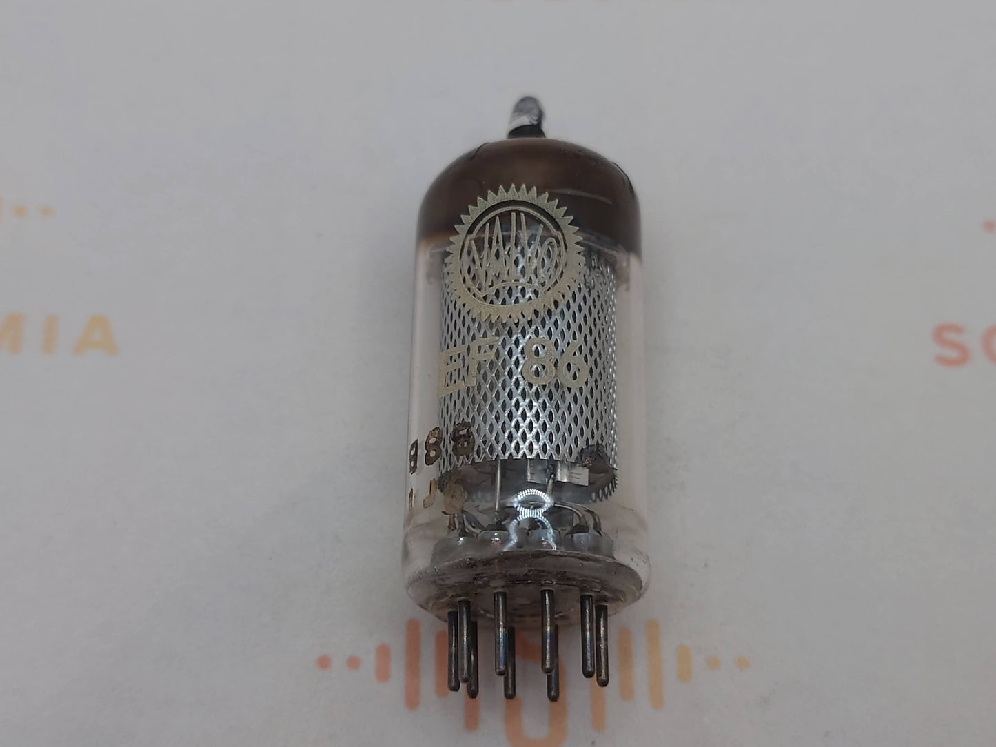 Mullard EF86 Long Mesh Plates Square Getter 9r1